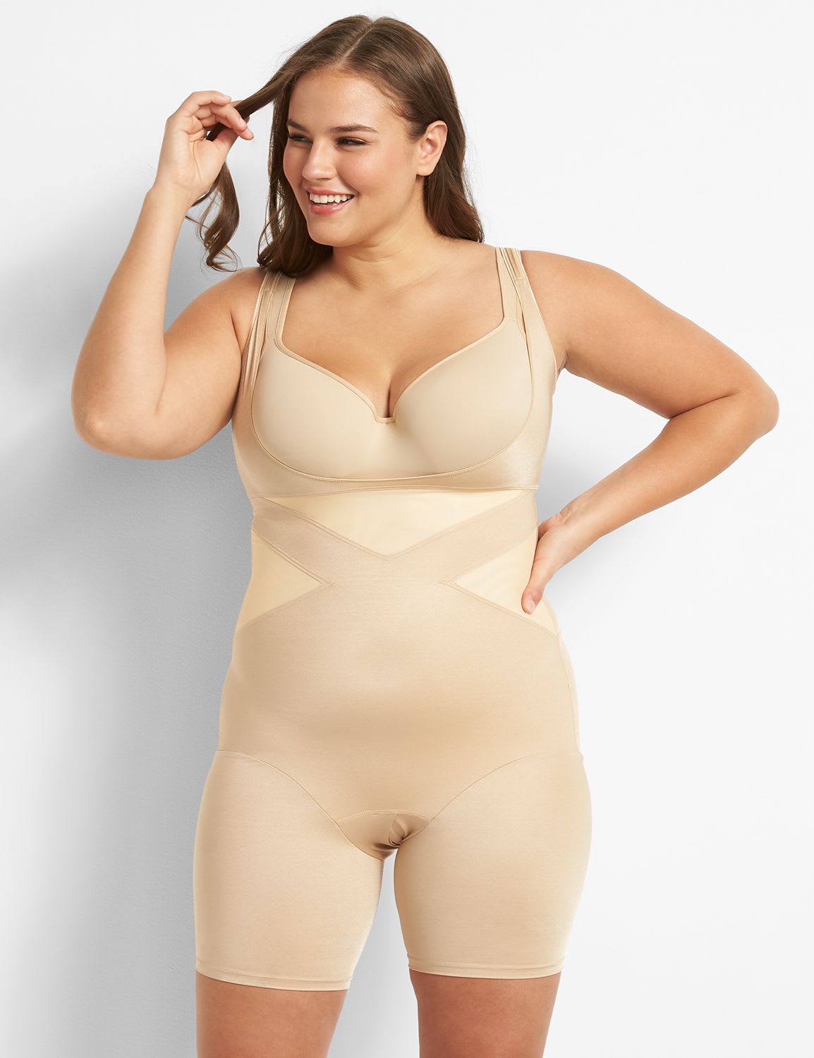 Girdle Faja Braless Body Shaper Thong Lift Up The Breast Shapewear Nude at   Women's Clothing store: Shapewear Bodysuits