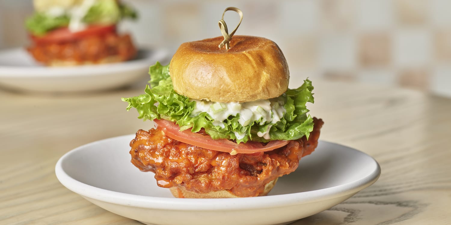 Turn Buffalo wings into easy-to-eat sliders with blue cheese sauce
