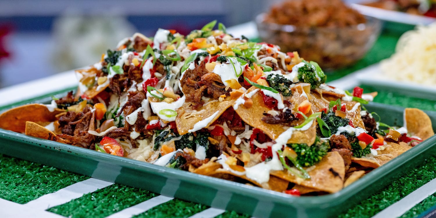 Give nachos a Philly-style makeover with Italian pork sandwich toppings