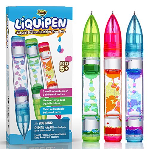 Liquid Motion Bubbler Pen and Sensory Toy (Set of 3)