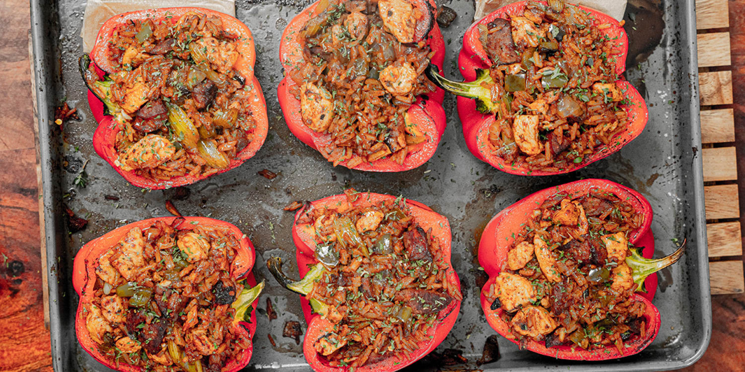 Get Kevin Curry's recipe for spicy stuffed peppers
