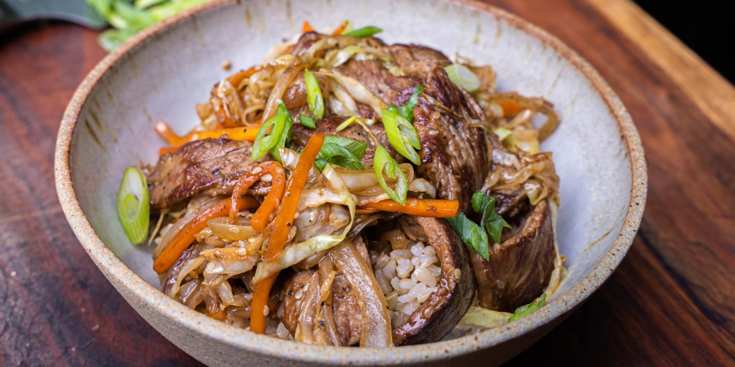 Lighter Mongolian-Style Beef Bowl