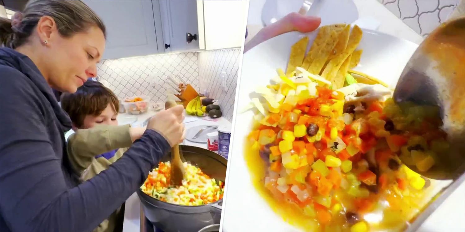 Dylan Dreyer makes her family tortilla soup 'upside down' for a fun presentation