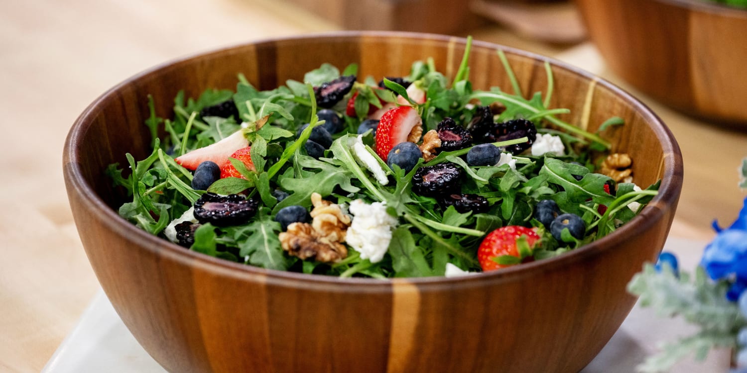 This arugula berry salad is a refreshing play on sweet and savory