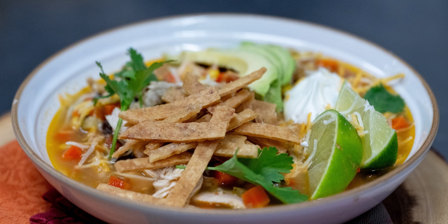 Dylan Dreyer makes her family tortilla soup 'upside down' for a fun presentation