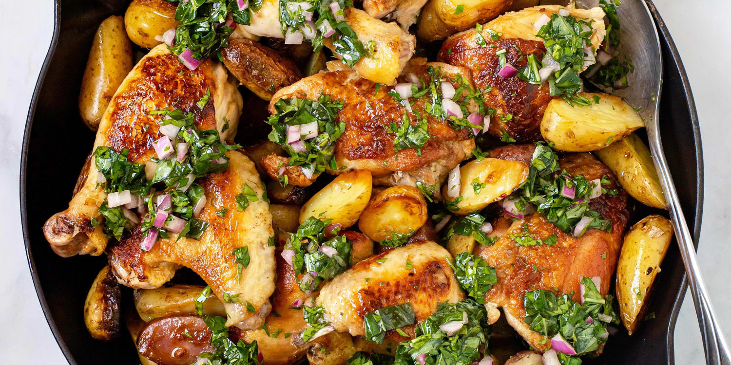 Make a chicken and potato dinner all in one skillet