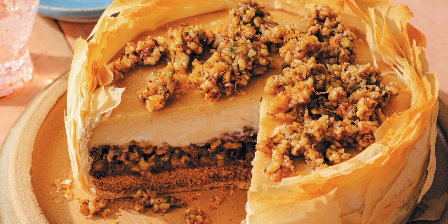 Combine baklava and cheesecake into a decadent, dairy-free dessert
