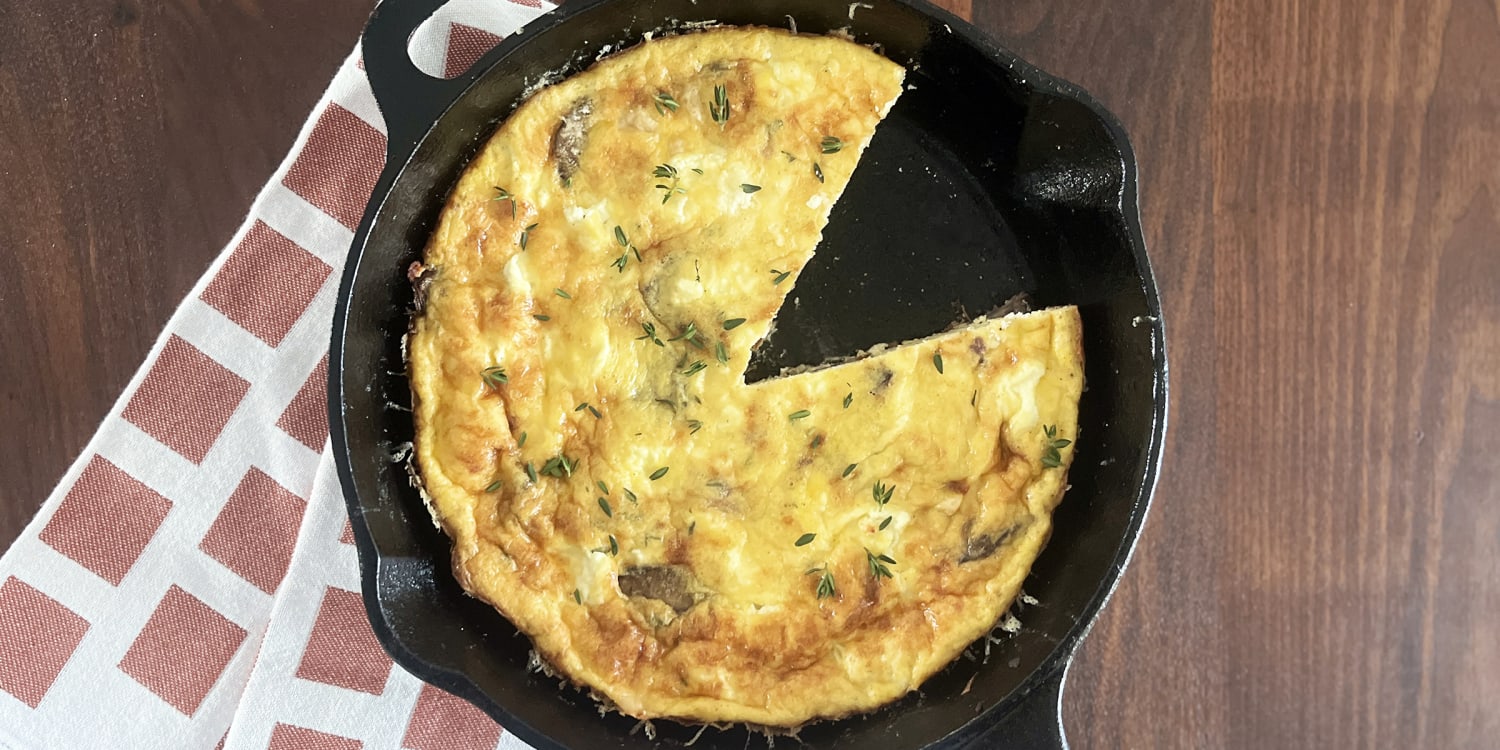 Make this cheesy mushroom frittata for a protein-packed breakfast