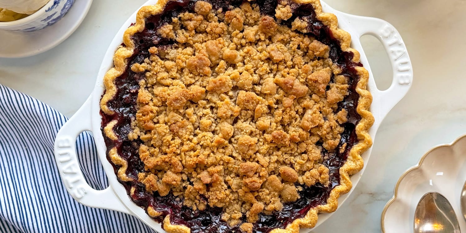 This streusel-topped blueberry pie is what dreams are made of