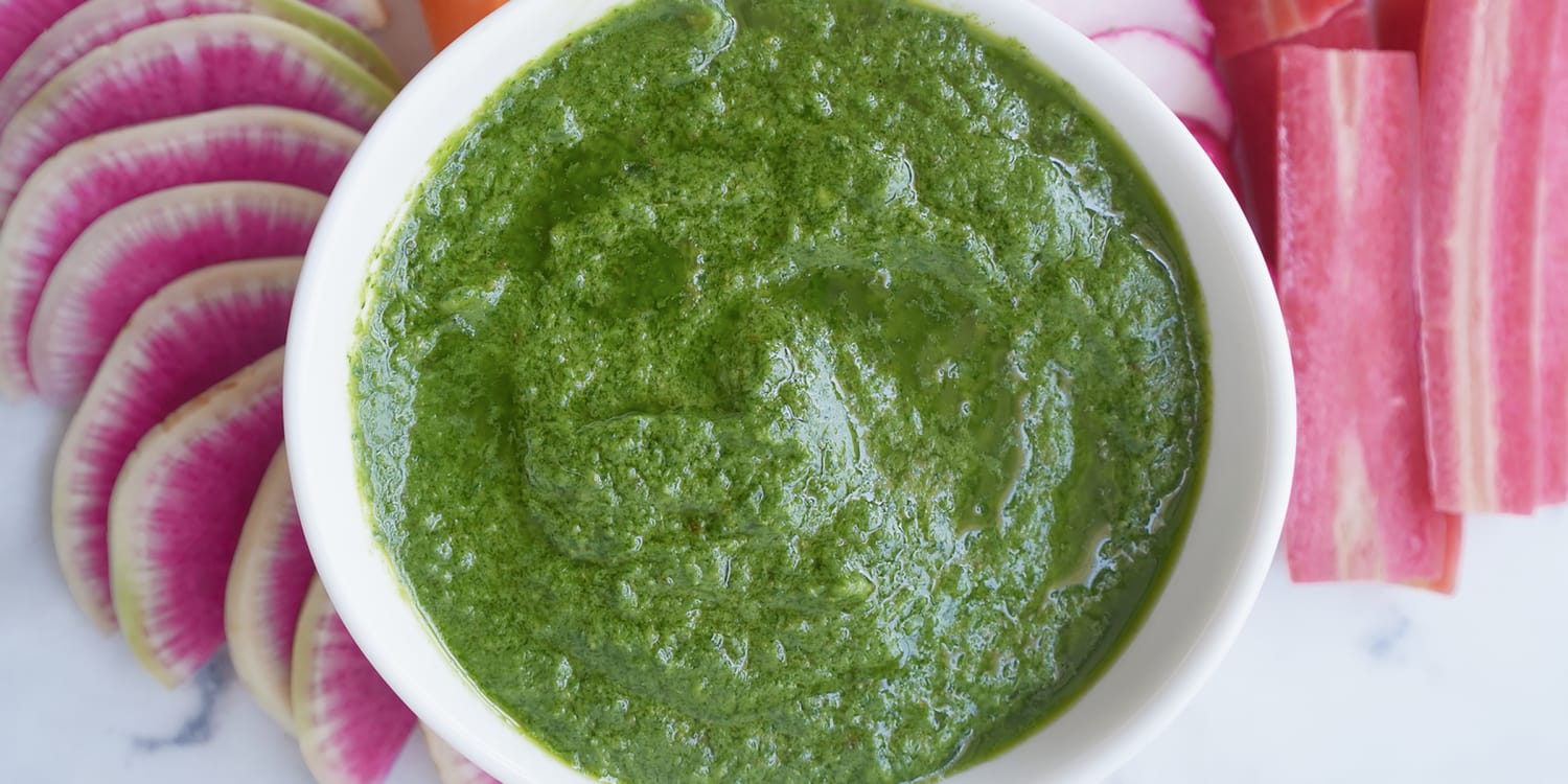 Add avocado to chimichurri for a creamy, herbaceous dip