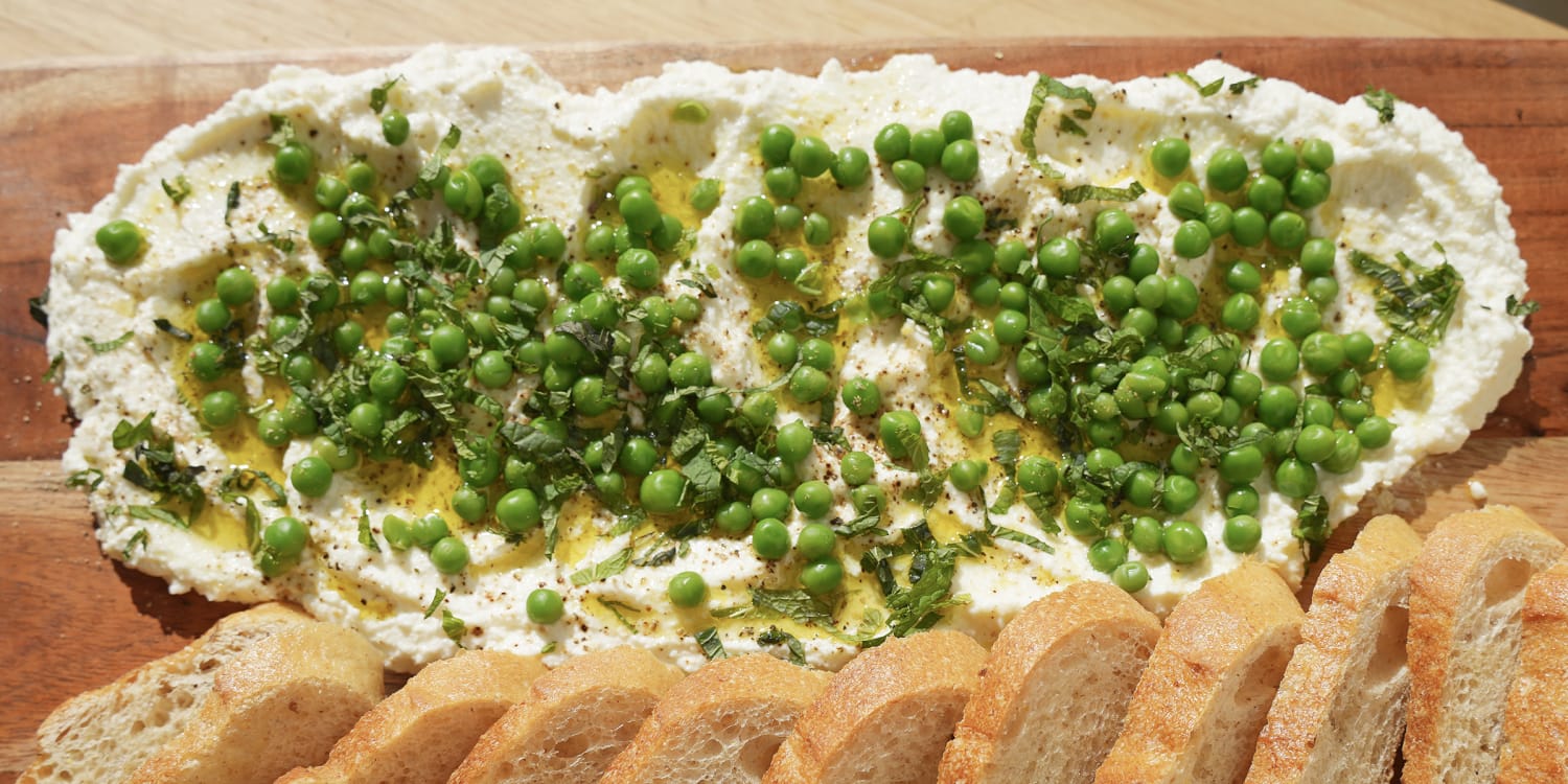 This lemony ricotta with peas and mint is the ultimate spring dip