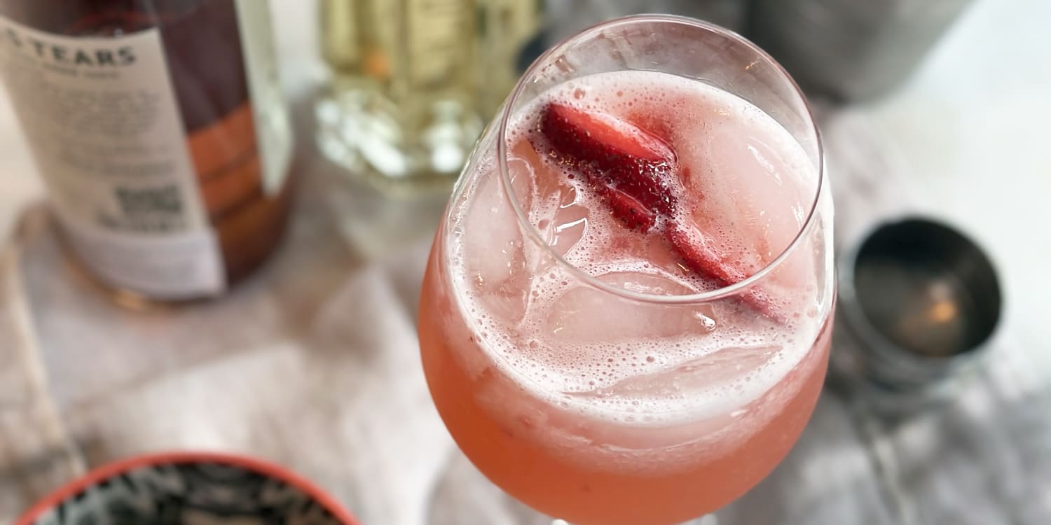 This strawberry-rosé smash is the perfect cocktail for spring