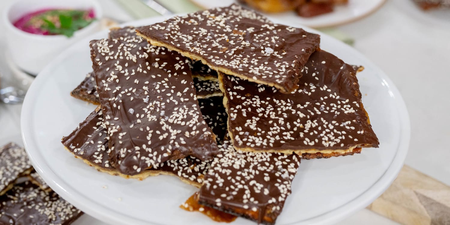 Turn matzo into a dark chocolate toffee treat for Passover