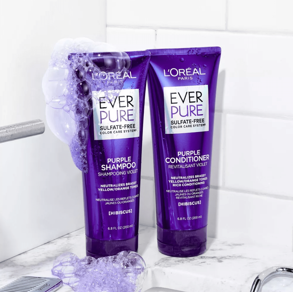 I tried the L Oreal EverPure Purple Shampoo for blonde hair
