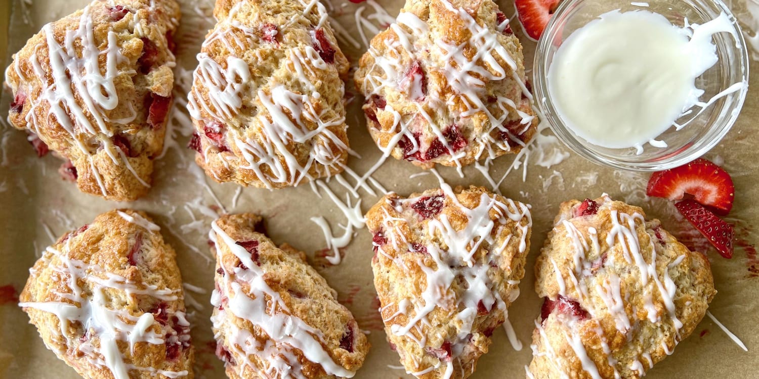 Bake these strawberry and cream scones for warm-weather gatherings