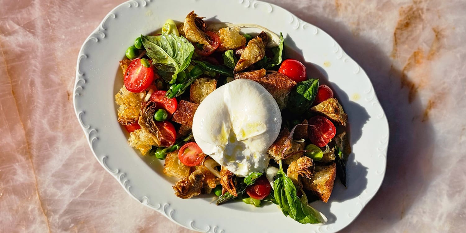 Artichokes, asparagus and peas make this a perfect spring salad