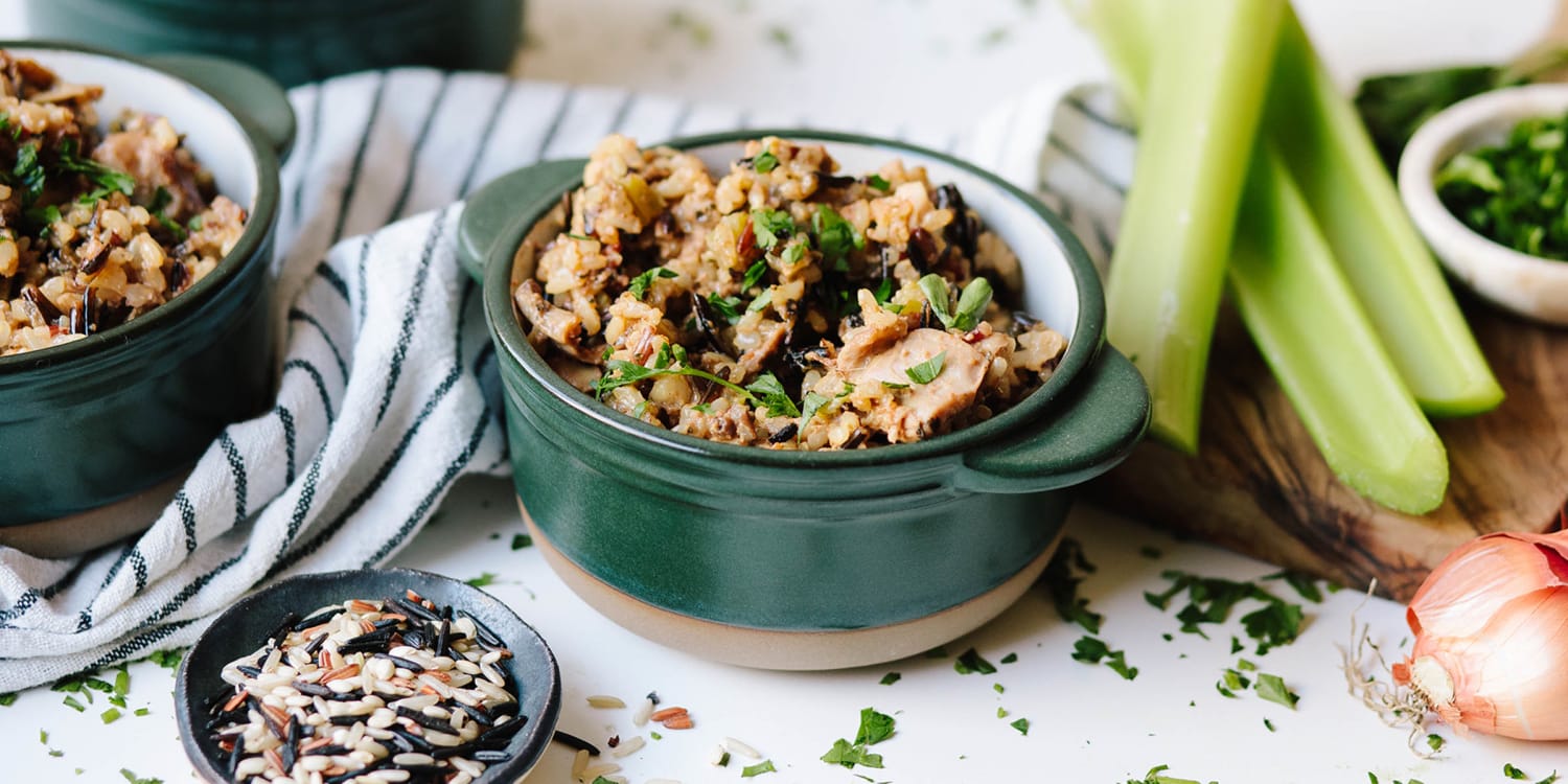 Make slow-cooker chicken and rice casserole for a cozy dinner
