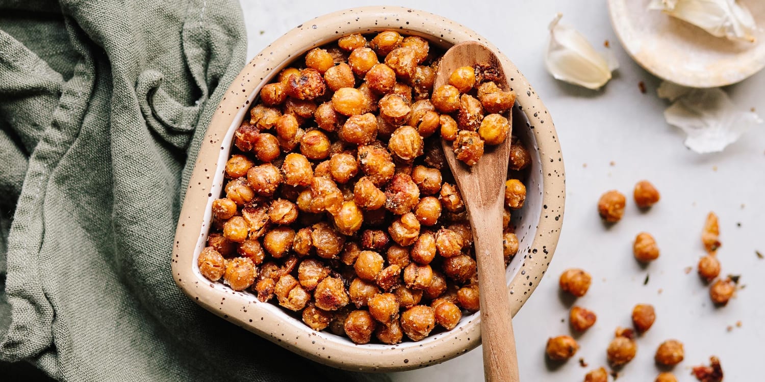 Roast chickpeas with flavorful spices for an easy and healthy snack