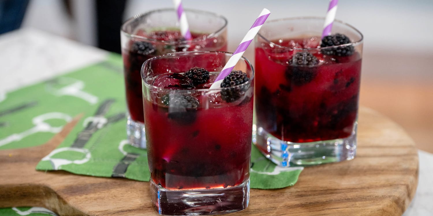 Gin and blackberries mingle together in this springy cocktail