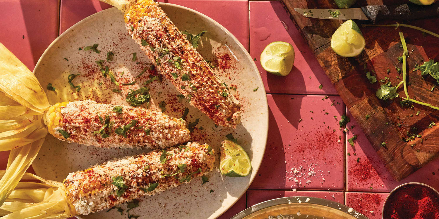 For the easiest elotes, microwave the corn before grilling it