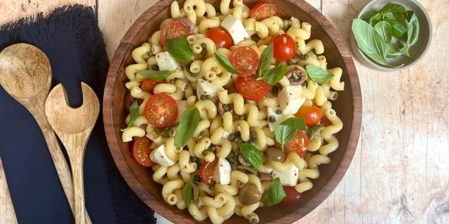 Make this puttanesca pasta salad for summer gatherings