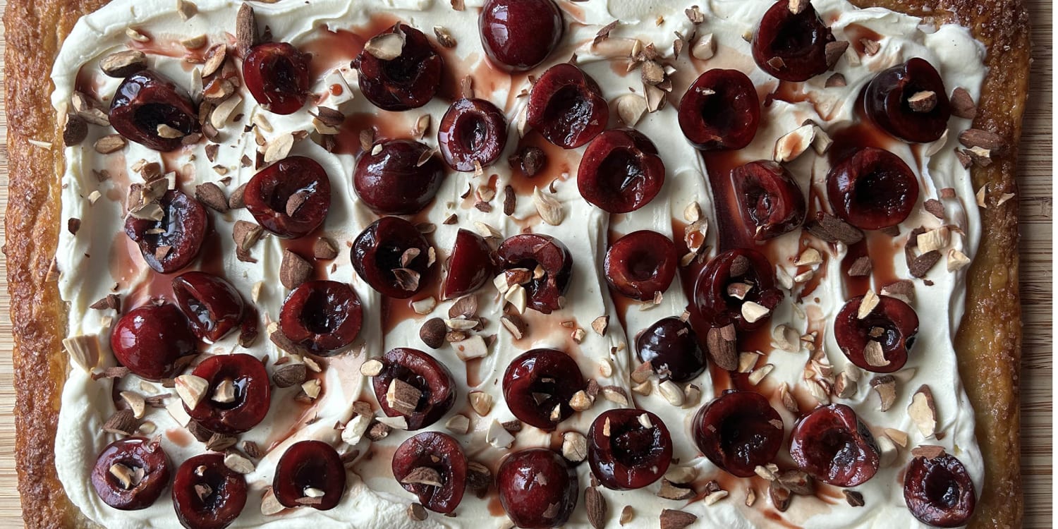 This shortcut cherry tart has all the flavor of a classic British bake