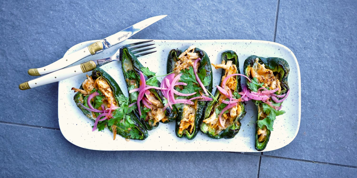 Make buffalo chicken stuffed poblano peppers with TRUFF's new sauce