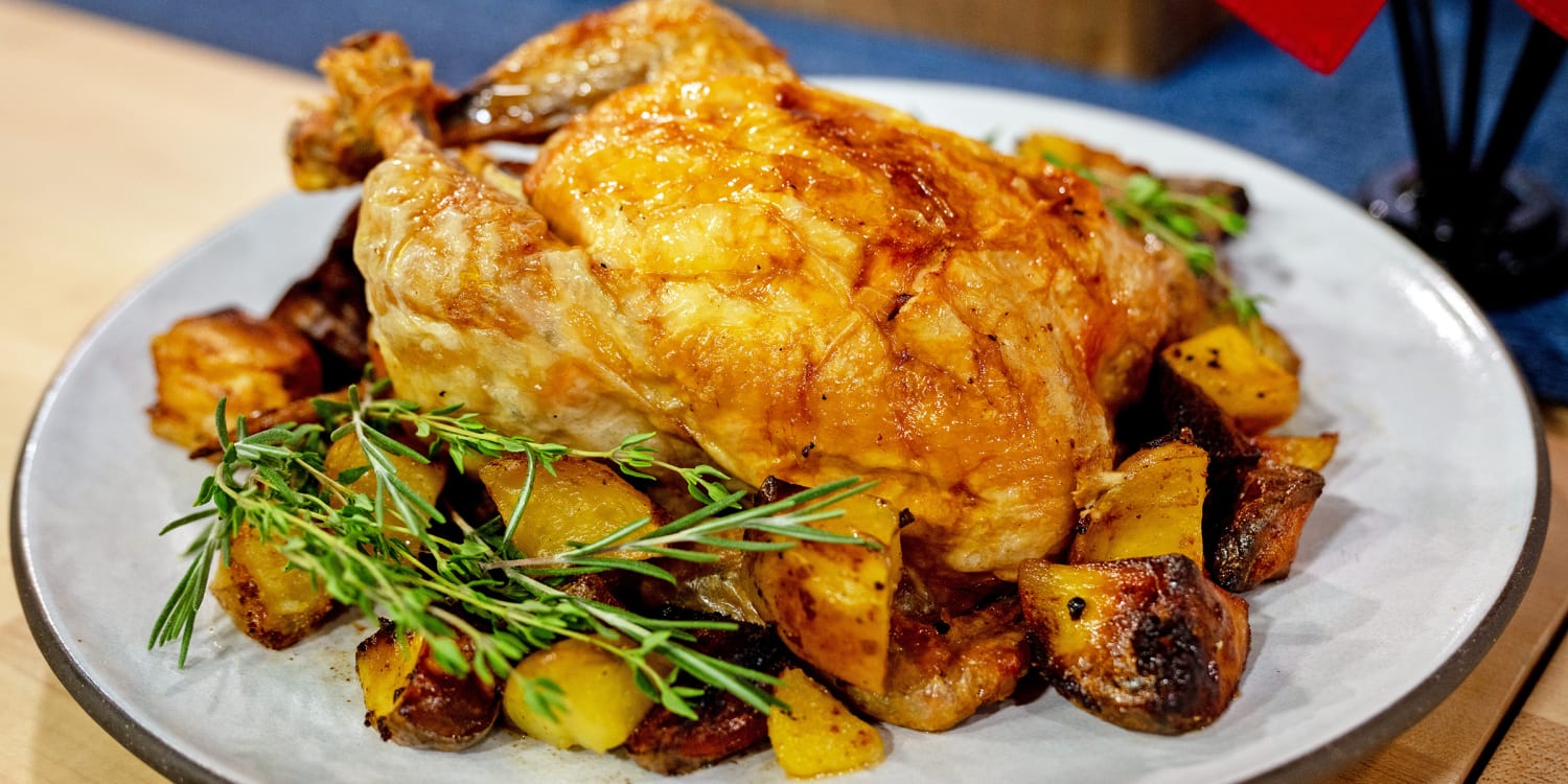 Jean-Georges says the potatoes are the real star of his roast chicken recipe