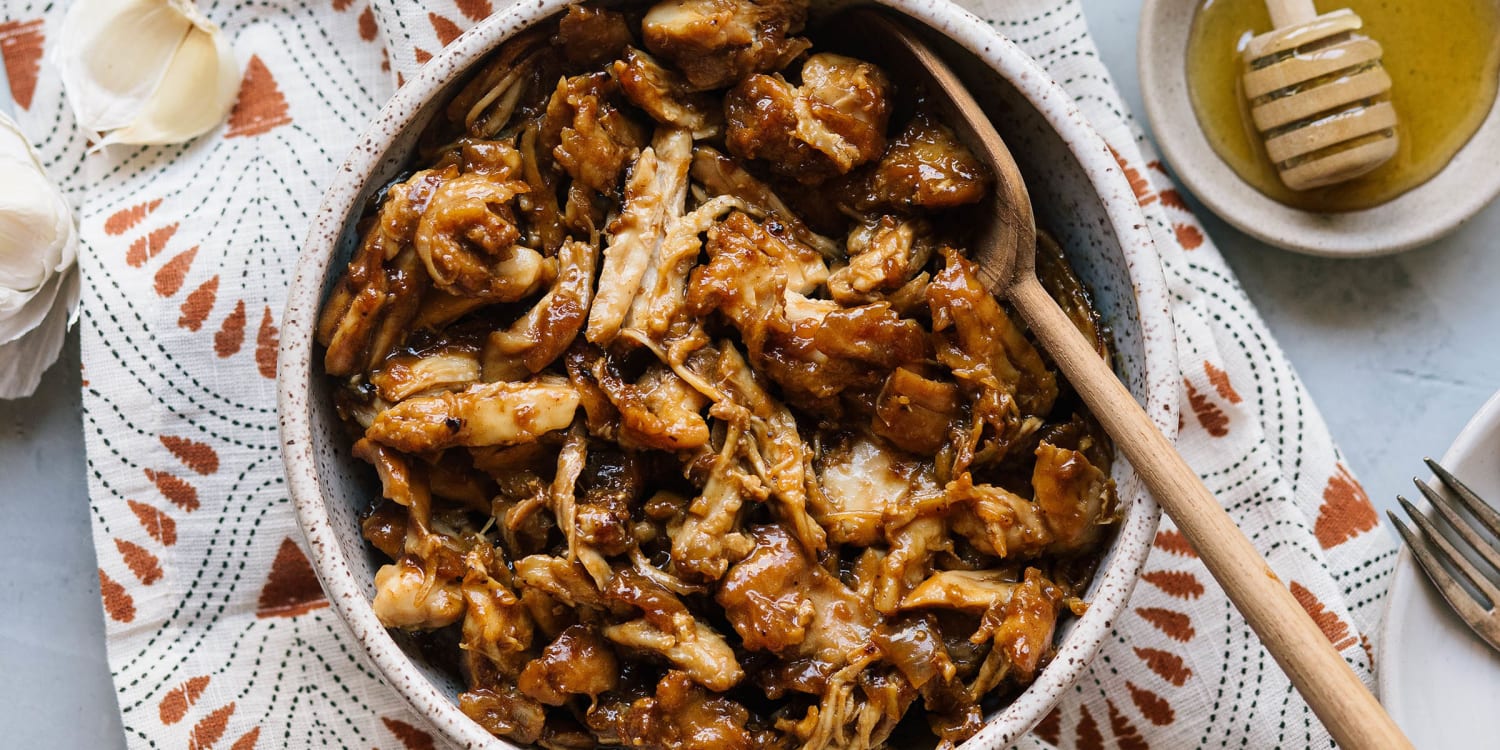 Braised soy, honey and garlic chicken is a cozy entrée