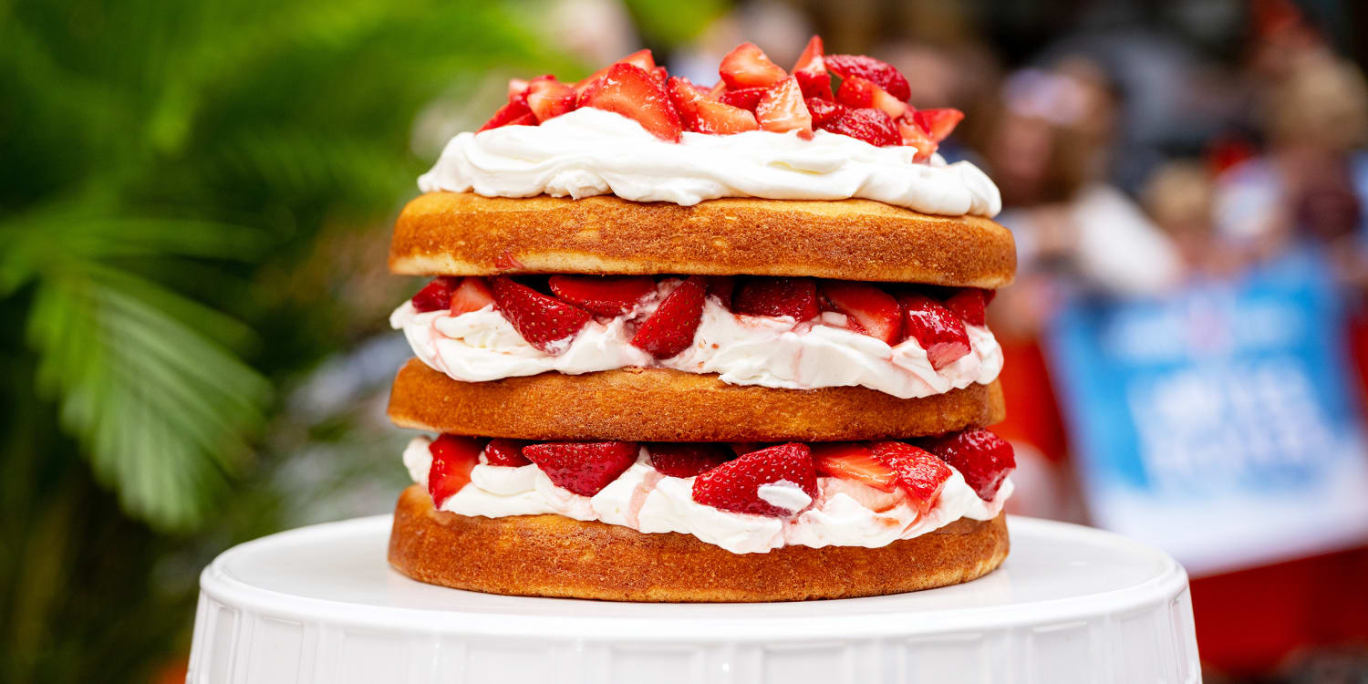 Step up your strawberry shortcake with buttery layers of yellow cake