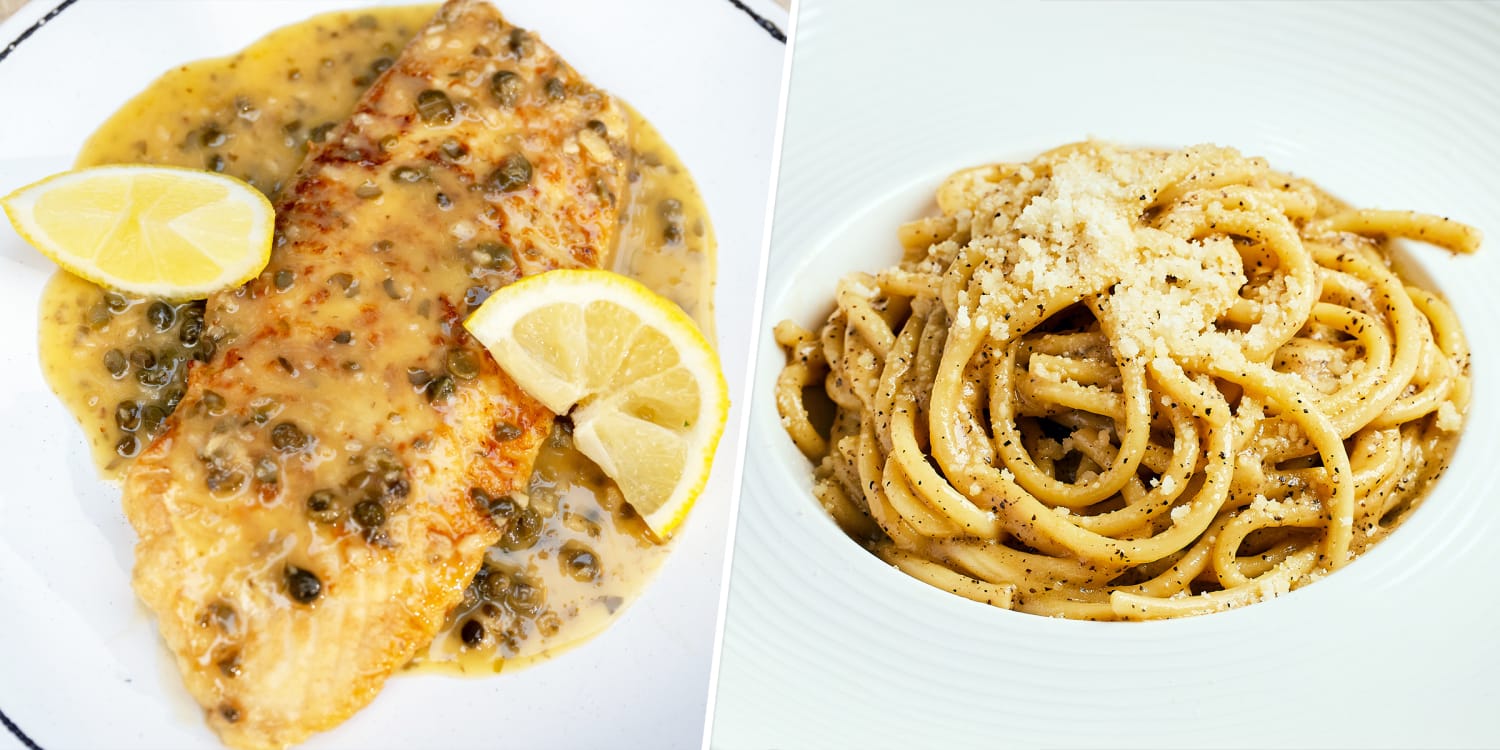 An easy, breezy Italian summer meal: Sole piccata and cacio e pepe