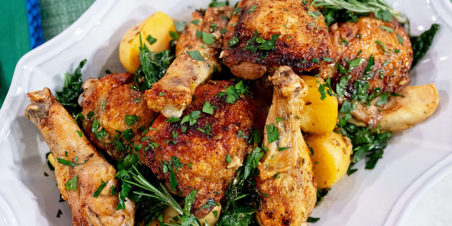 Braise your chicken and vegetables with apple cider for this fall-flavored meal