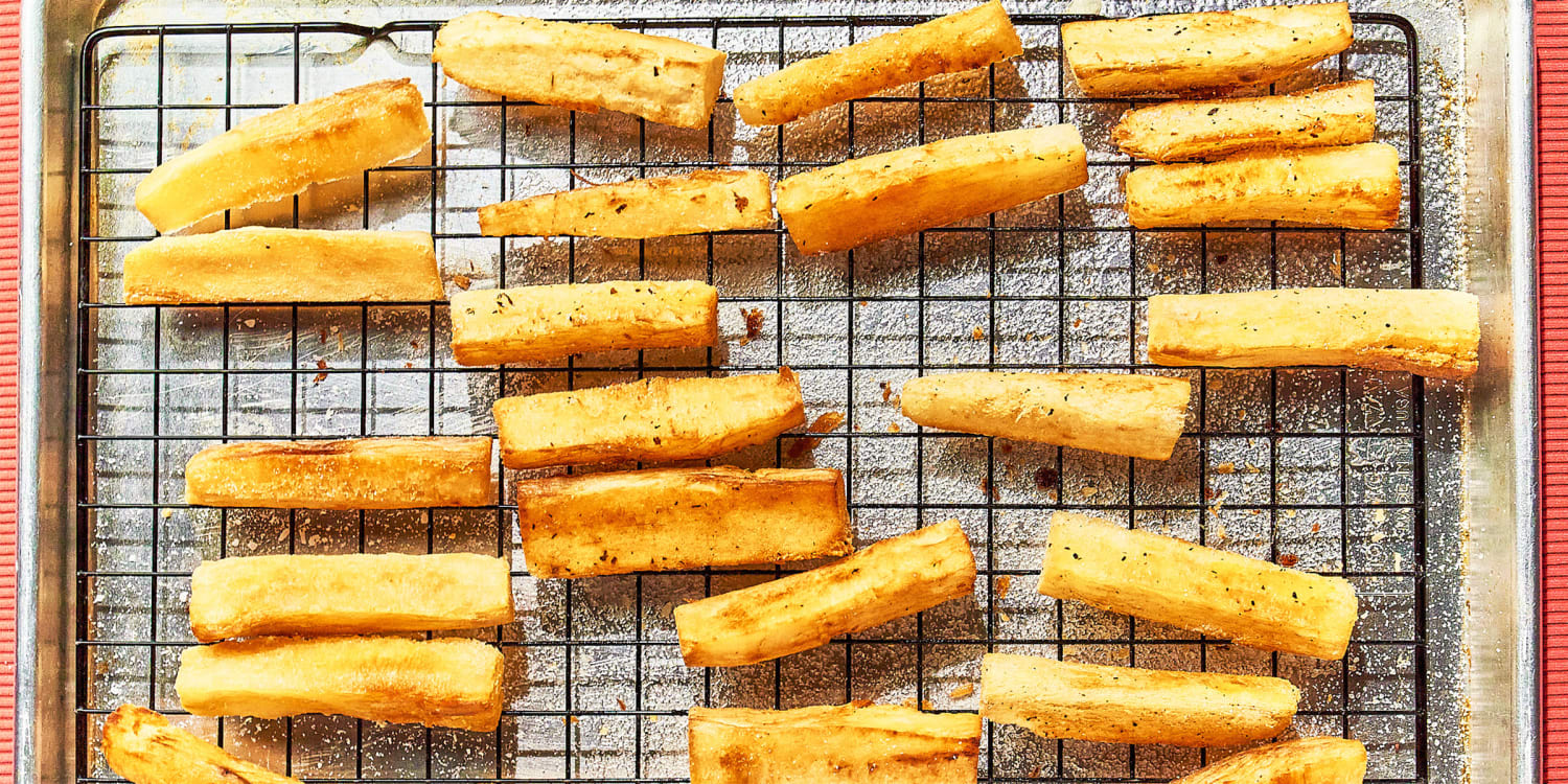 Dunk these crispy yuca fries in a cilantro-lime aioli