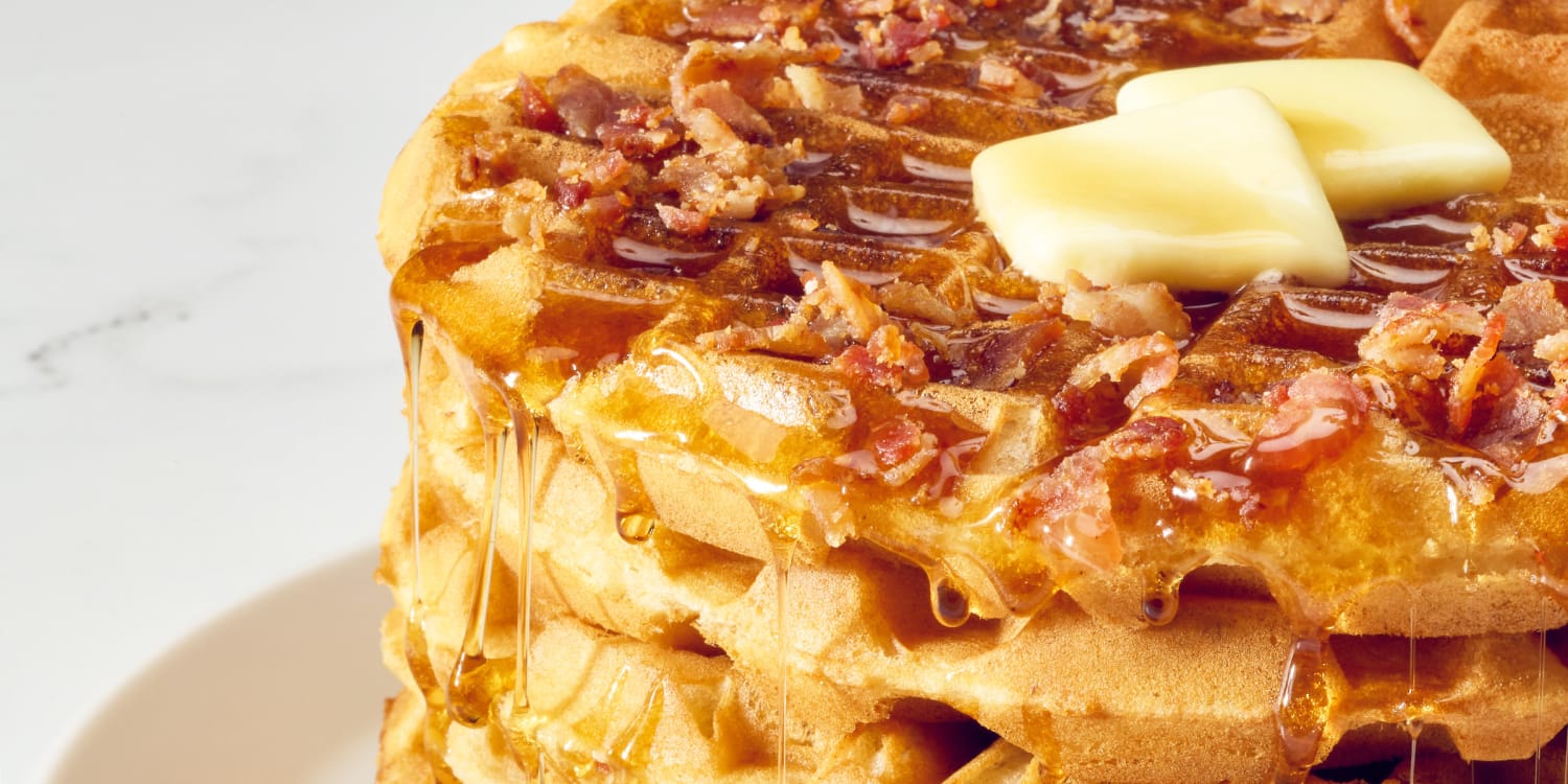 Al Roker gives waffles a savory twist by adding bacon to the batter