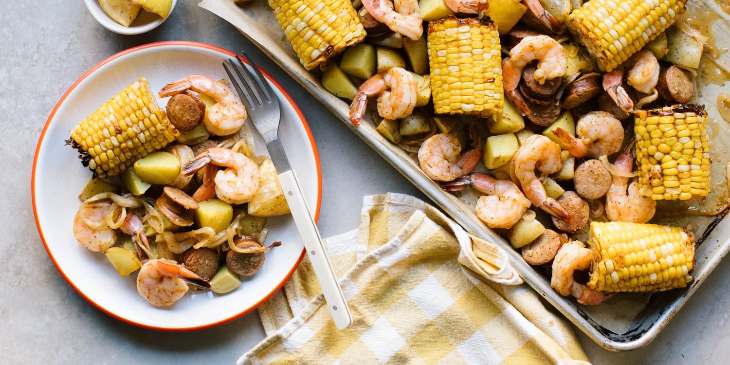 The ultimate summer weeknight dinner? A sheet-pan shrimp boil