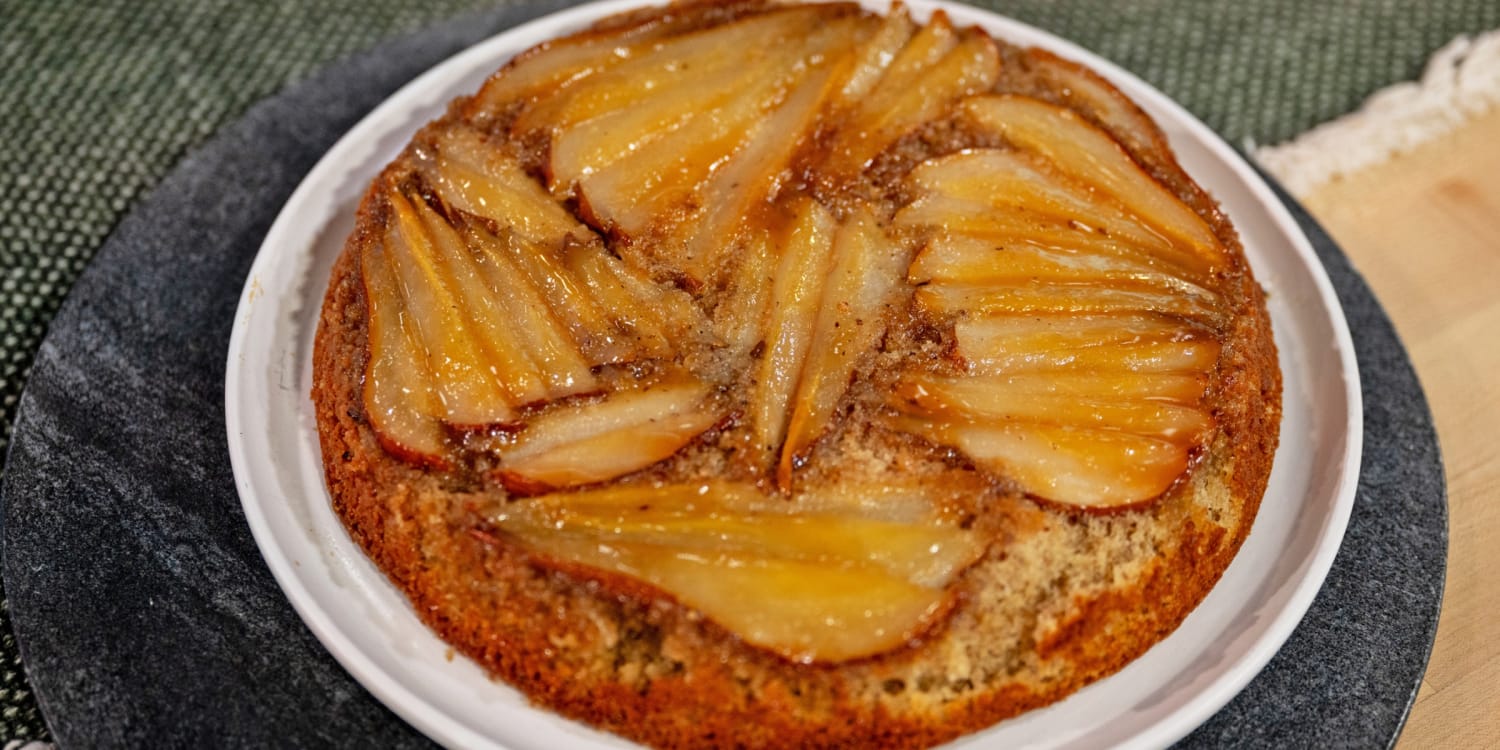 Samantha Seneviratne's pear and hazelnut cake is the perfect fall dessert