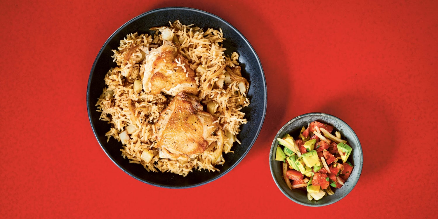 Serve chicken pilau with Kenyan salsa and rice for an unforgettable dinner