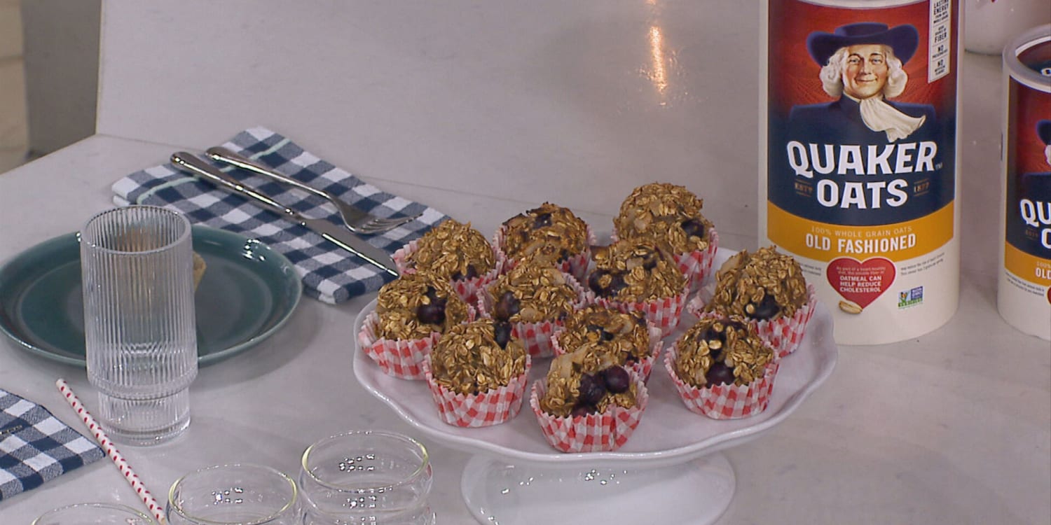 Grab a banana-blueberry-oatmeal muffin as you head out for the day