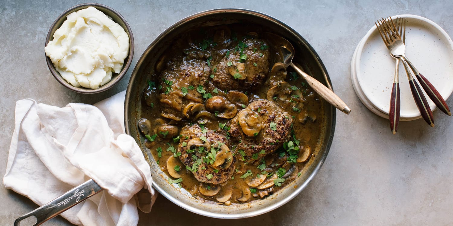 Try this modern riff on salisbury steak, which dates back to the 1800s