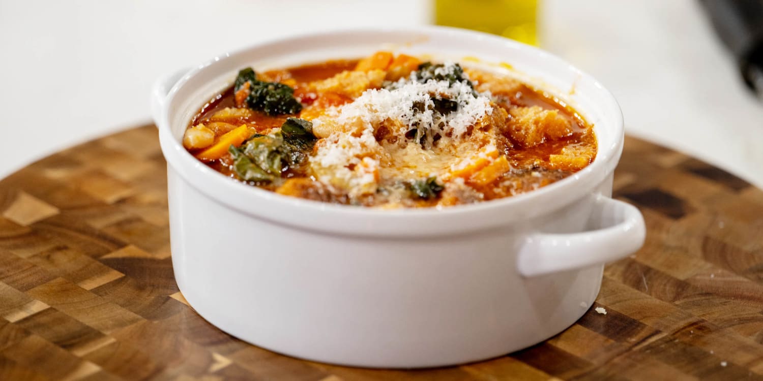 There's nothing better on a rainy day than a big bowl of ribollita