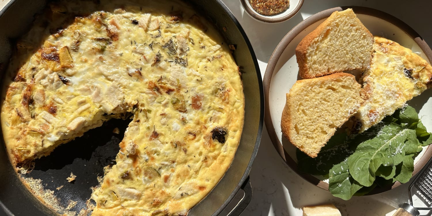 Turn Thanksgiving leftovers into a frittata to enjoy the next morning