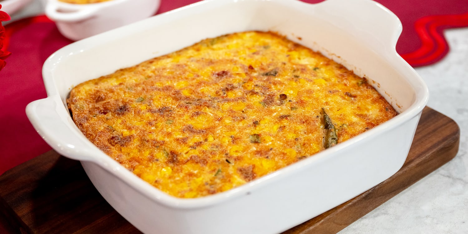 Serve spicy, smoky corn pudding alongside your holiday roast