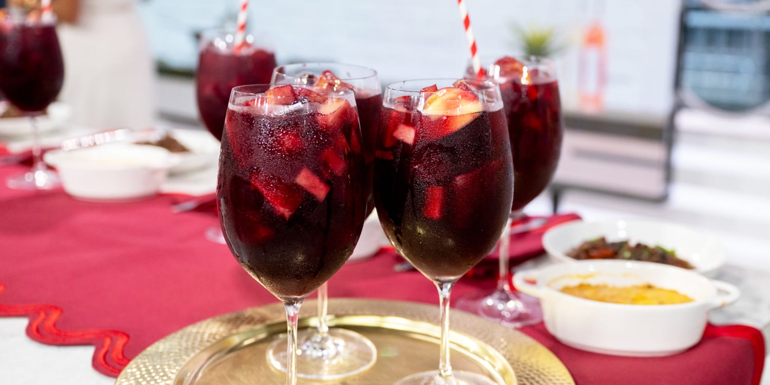 Make a wintry sangria with hibiscus and pomegranate