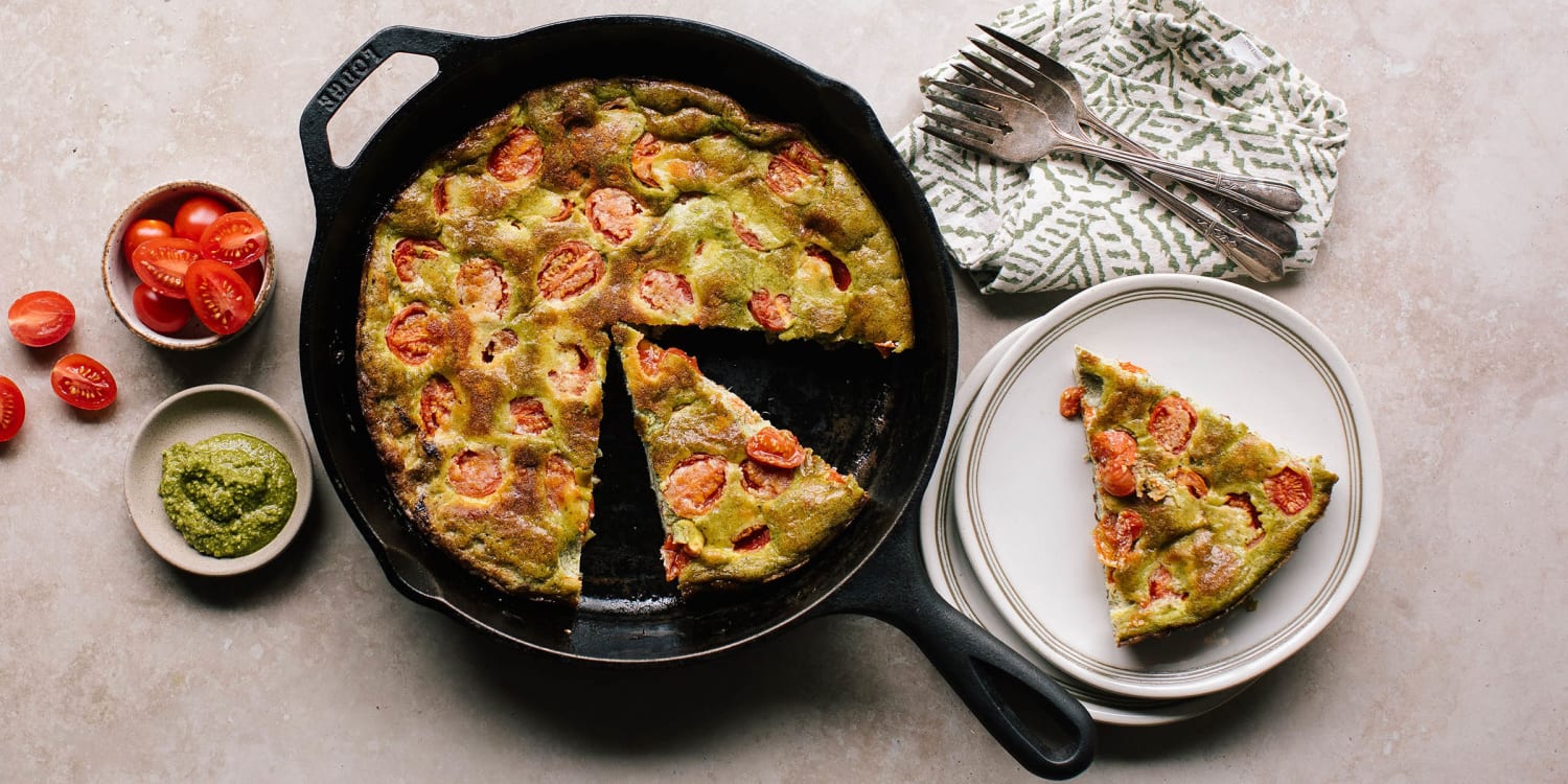 An easy tomato pesto frittata for summer mornings