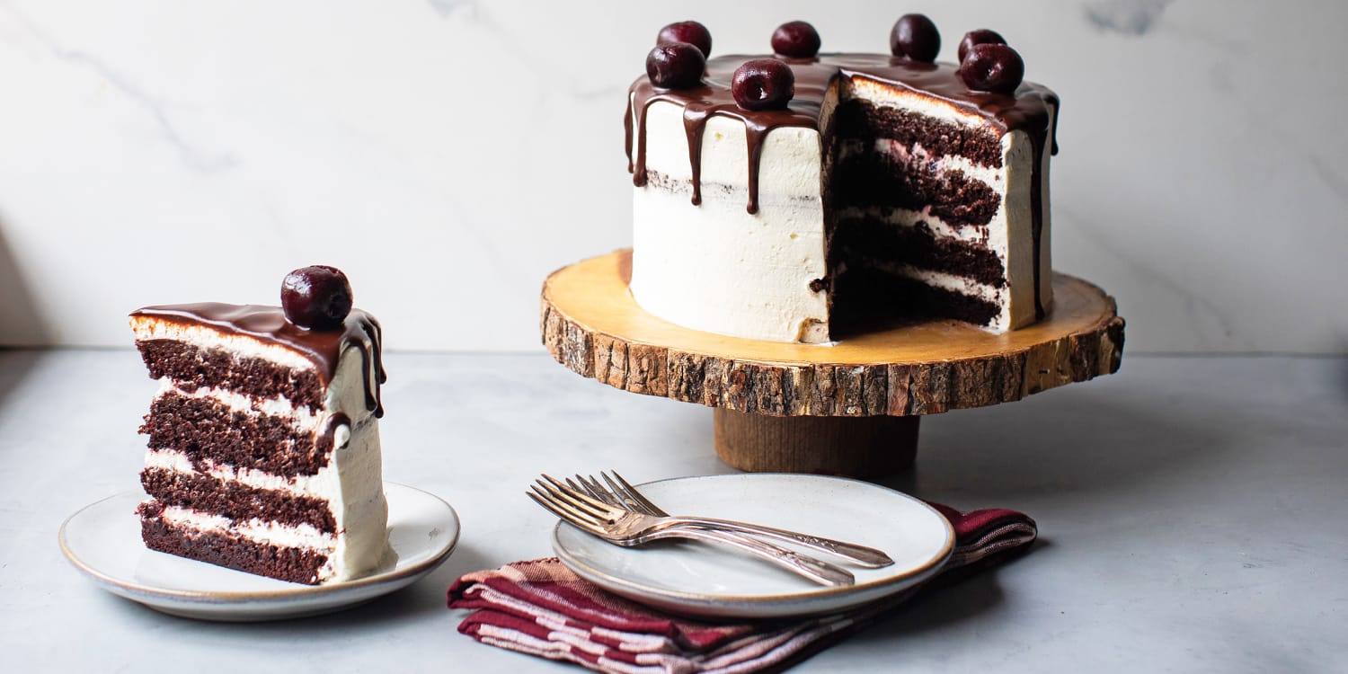 A moist and fudgy black forest cake for your holiday dessert spread