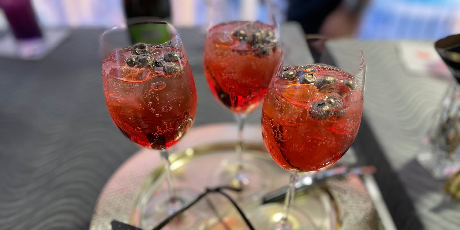 The classic Aperol spritz gets a little extra sparkle for New Year's Eve