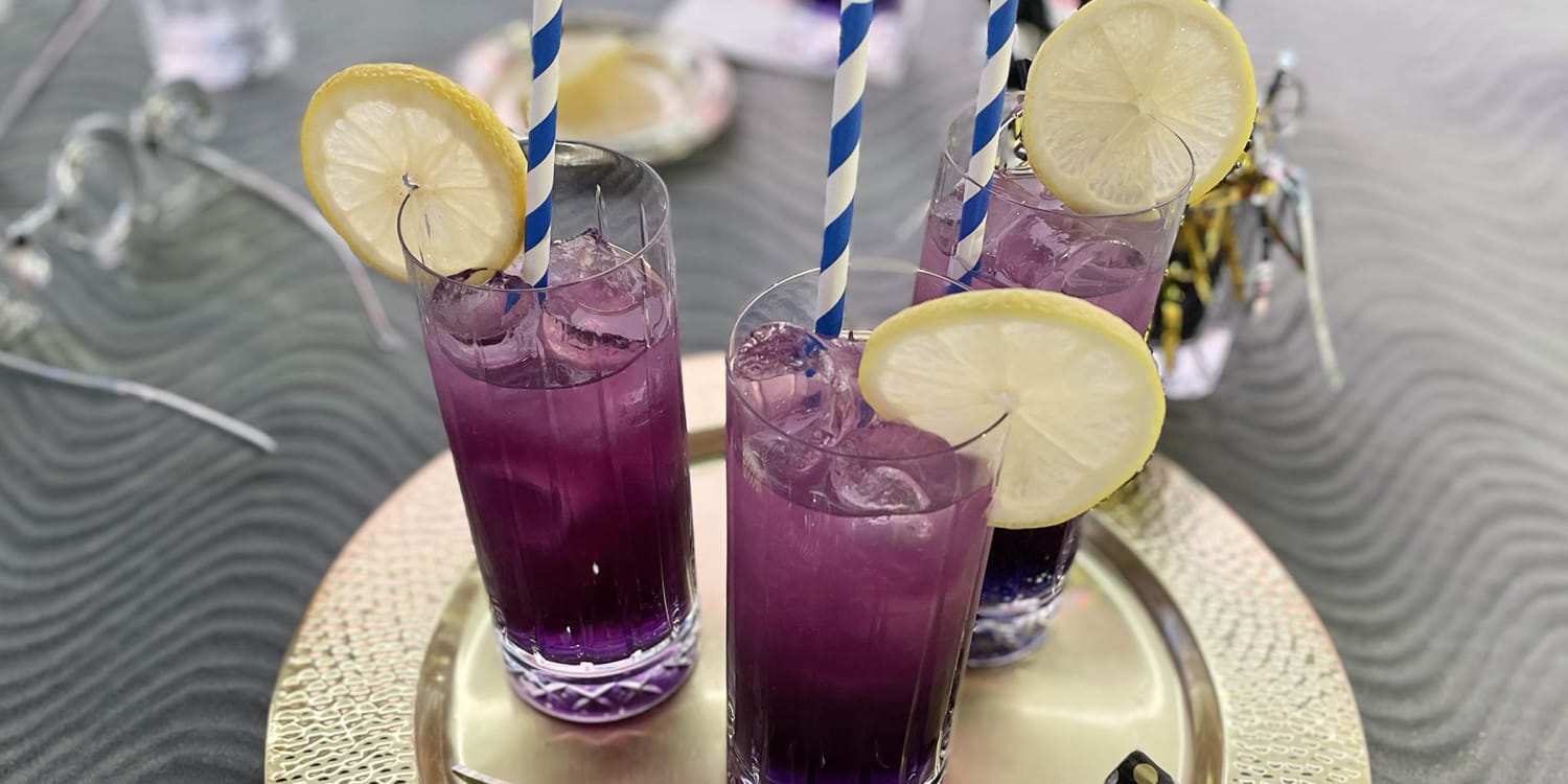 This butterfly mocktail changes colors right before your eyes