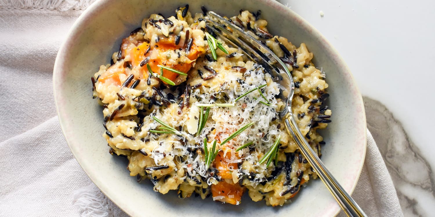 Try this easy baked version of butternut squash risotto for dinner