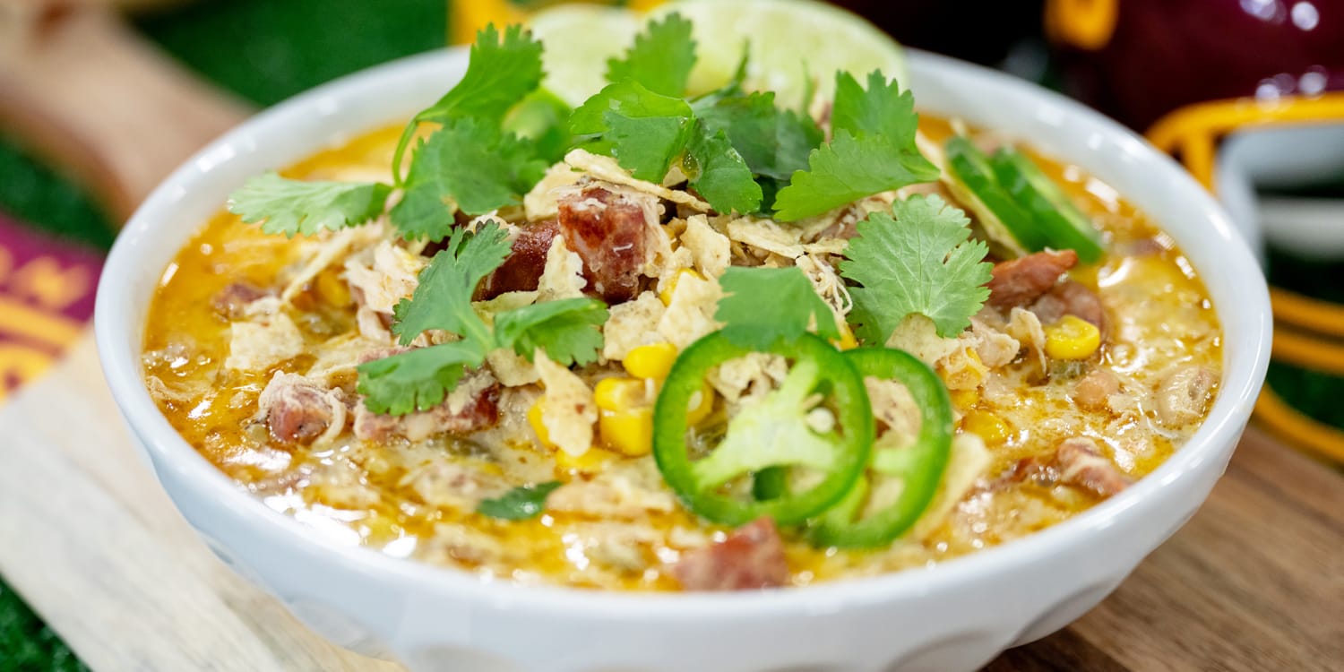 Craig Melvin's go-to game-day dish is this smoky white chicken chili