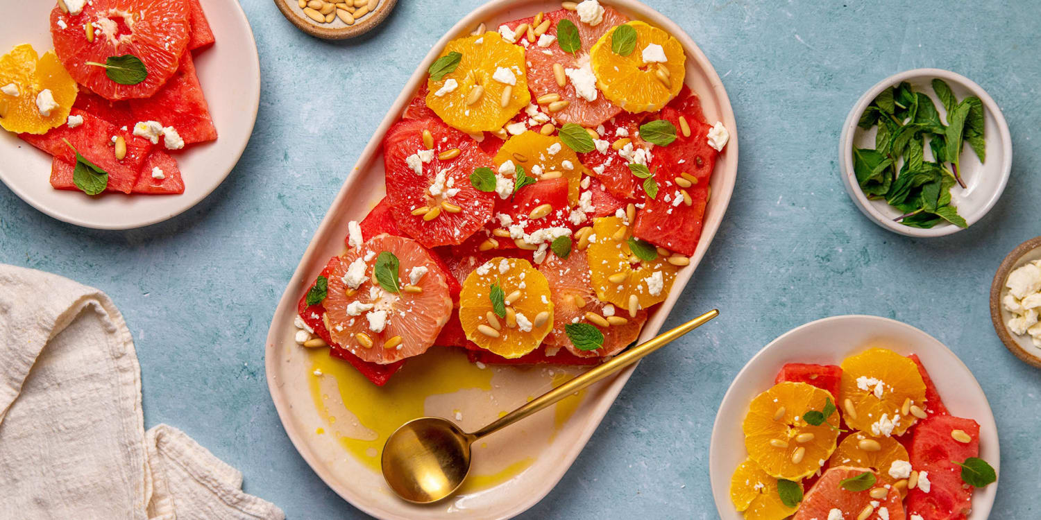 Serve a citrusy fruit salad for a quick and easy summer side dish